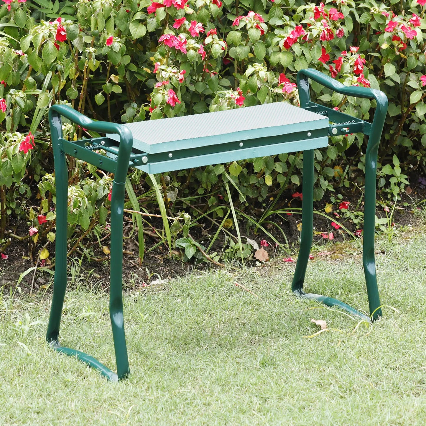 Foldable Garden Kneeler Kneeling Bench Stool Soft Cushion Seat Pad & Tool Pouch